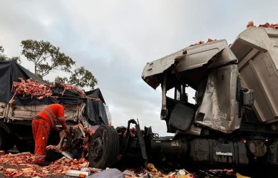 Tragedia en la Ruta 9: un muerto por un choque múltiple de camiones